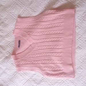 Pink sweater vest